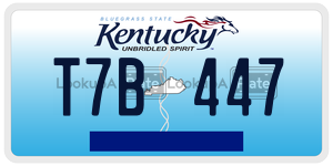 T7B447  license plate in KY