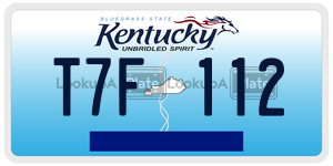 T7F112  license plate in KY