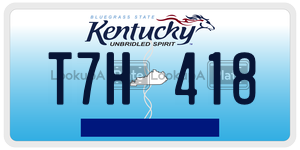 T7H418  license plate in KY