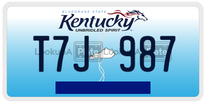 T7J987  license plate in KY