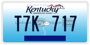 T7K717  license plate in KY