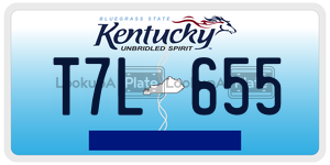 T7L655  license plate in KY