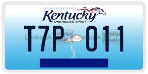 T7P011  license plate in KY