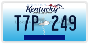 T7P249  license plate in KY