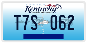 T7S062  license plate in KY