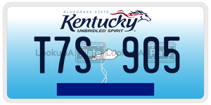 T7S905  license plate in KY