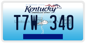 T7W340  license plate in KY