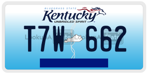 T7W662  license plate in KY