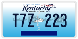 T7Z223  license plate in KY