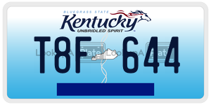 T8F644  license plate in KY
