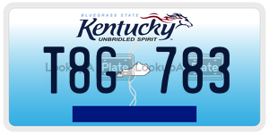 T8G783  license plate in KY
