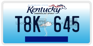 T8K645  license plate in KY