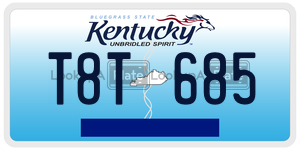 T8T685  license plate in KY