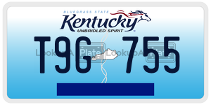 T9G755  license plate in KY
