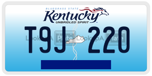 T9J220  license plate in KY