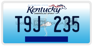 T9J235  license plate in KY