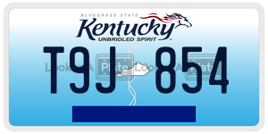 T9J854  license plate in KY
