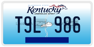 T9L986  license plate in KY