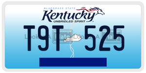 T9T525  license plate in KY