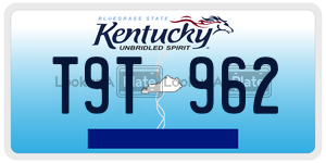 T9T962  license plate in KY
