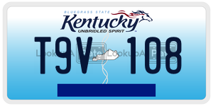 T9V108  license plate in KY