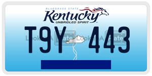 T9Y443  license plate in KY