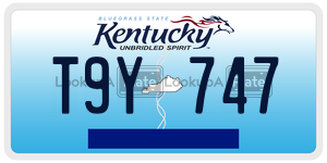 T9Y747  license plate in KY