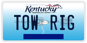 TOWRIG license plate in Kentucky
