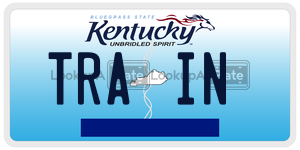 TRAIN  license plate in KY