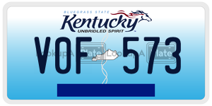 V0F573  license plate in KY