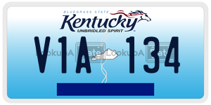 V1A134  license plate in KY