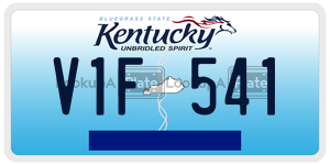V1F541  license plate in KY
