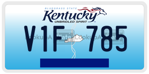 V1F785  license plate in KY