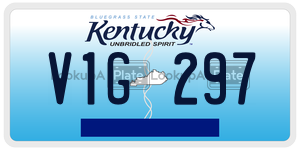 V1G297  license plate in KY