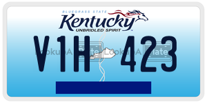 V1H423  license plate in KY