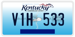 V1H533  license plate in KY