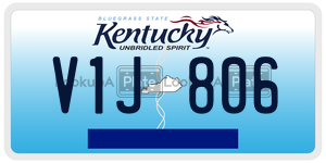 V1J806  license plate in KY