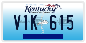 V1K615  license plate in KY
