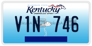 V1N746  license plate in KY