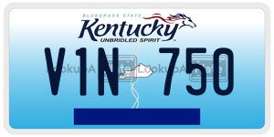 V1N750  license plate in KY