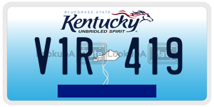 V1R419  license plate in KY