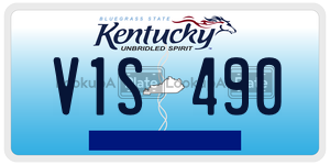 V1S490  license plate in KY