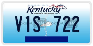 V1S722  license plate in KY