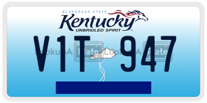 V1T947  license plate in KY