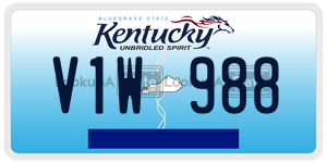 V1W988  license plate in KY