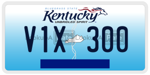 V1X300  license plate in KY
