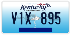 V1X895  license plate in KY
