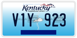 V1Y923  license plate in KY
