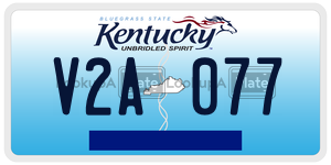 V2A077  license plate in KY