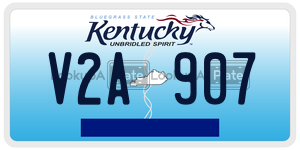 V2A907  license plate in KY